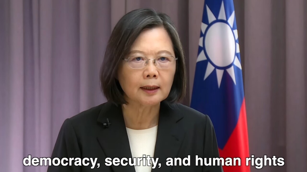 Phát biểu trong Hội nghị Thượng đỉnh Concordia, Tổng thống: hòa bình ổn định của biển Đài Loan là phù hợp với lợi ích của tất cả mọi người. (Hình từ Video của Phủ Tổng thống)